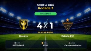 Rosário 4 x 1 Estrela E.C