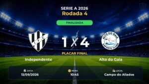Independente 1 x 4 Alto do Gaia