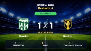 Planalto 1 x 1 Rosário