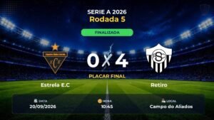 Estrela E.C 0 x 4 Retiro