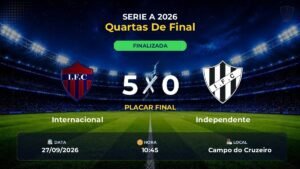 Internacional 5 x 0 Independente