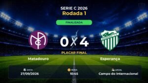 Matadouro  0 x 4 Esperança