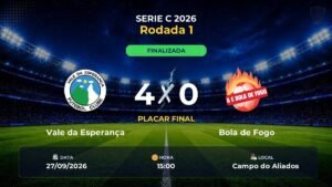 Vale da Esperança 4 x 0 Bola de Fogo