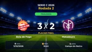 Bola de Fogo 3 x 2 Matadouro