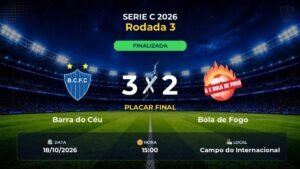 Barra do Céu 3 x 2 Bola de Fogo