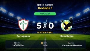 Portuguesa 5 x 0 Bom Retiro