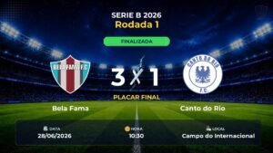 Bela Fama 3 x 1 Canto do Rio