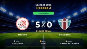 Náutico 5 x 0 Bela Fama