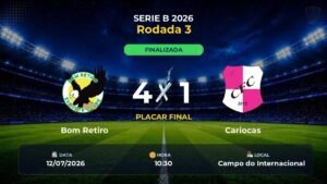 Bom Retiro 4 x 1 Cariocas