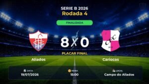Aliados 8 x 0 Cariocas