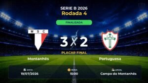 Montanhês 3 x 2 Portuguesa