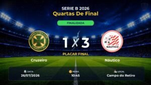 Cruzeiro  1 x 3 Náutico