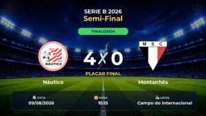 Náutico 4 x 0 Montanhês